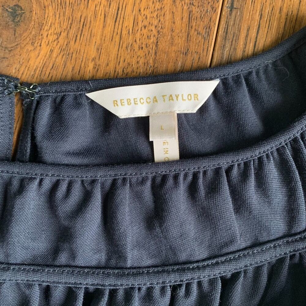 Rebecca Taylor Tiered Pique Top L - Picture 7 of 12